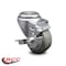 Service Caster 3 Inch Gray Polyurethane Wheel Swivel Bolt Hole Caster with Brake SCC SCC-BH20S314-PPUB-TLB - alternate 3